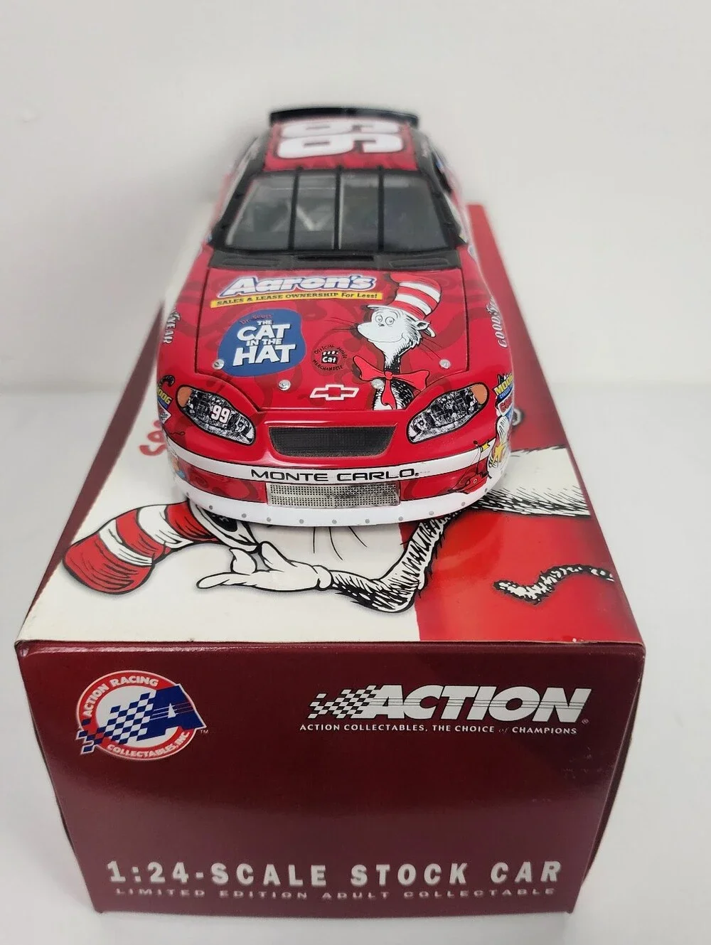 '03 Action Cat in the Hat #99 Aarons NASCAR Die-Cast Monte Carlo #/4968 Michael